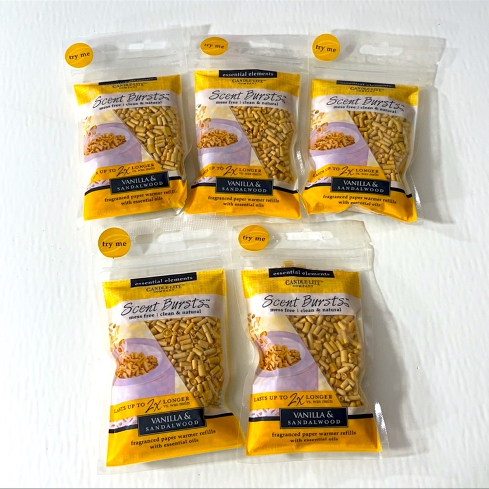 ✅5-Pack Essential Elements Scent Bursts Vanilla & Sandalwood